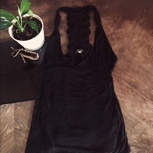 Cross over racer back tank top